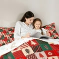 thumbnail image 5 of Castle Fairy 3-Piece Queen Size Comforter Set - Tree Lattice Christmas Holiday Print, 5 of 8