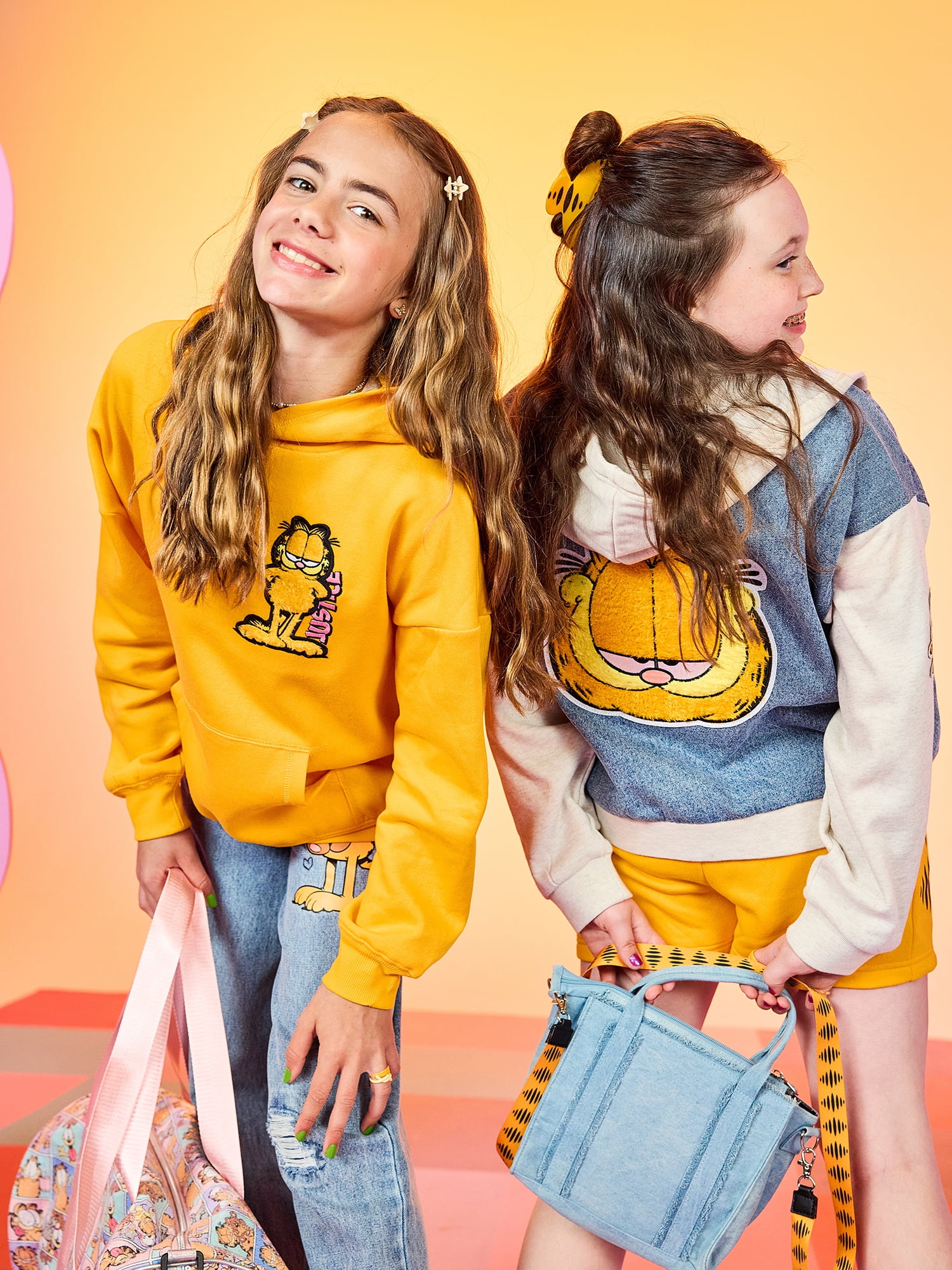 Justice x Garfield Girls Collab Jeans, Sizes 6-18, Slim & Plus