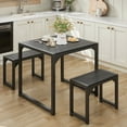 thumbnail image 4 of Lofka 26" Dining Table Set for 2, Small Kitchen Table for Home Furniture, Dining Room, Black, 4 of 9