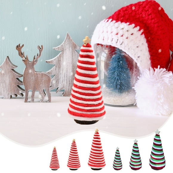Mini Christmas Tree under $5! CQCYD Mini Christmas Tree Set, Tabletop Holiday Decorations, Festive Scene Display Tray, Seasonal Centerpiece