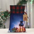 thumbnail image 5 of KLL Lantern On Snow With Christmas for Christmas Gift Bag,Christmas Burlap Goody Gift Bags with Plaid Drawstrings for Xmas Presents Holiday Party Favor Treats Candy-Black, 5 of 8