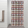 thumbnail image 2 of Red and Green Christmas Snowman Pattern Shower Curtain 36"x72" ,Bathroom Decorative Shower Curtains Set with 12 Hooks,Modern Waterproof Washable Shower Curtain, 2 of 6