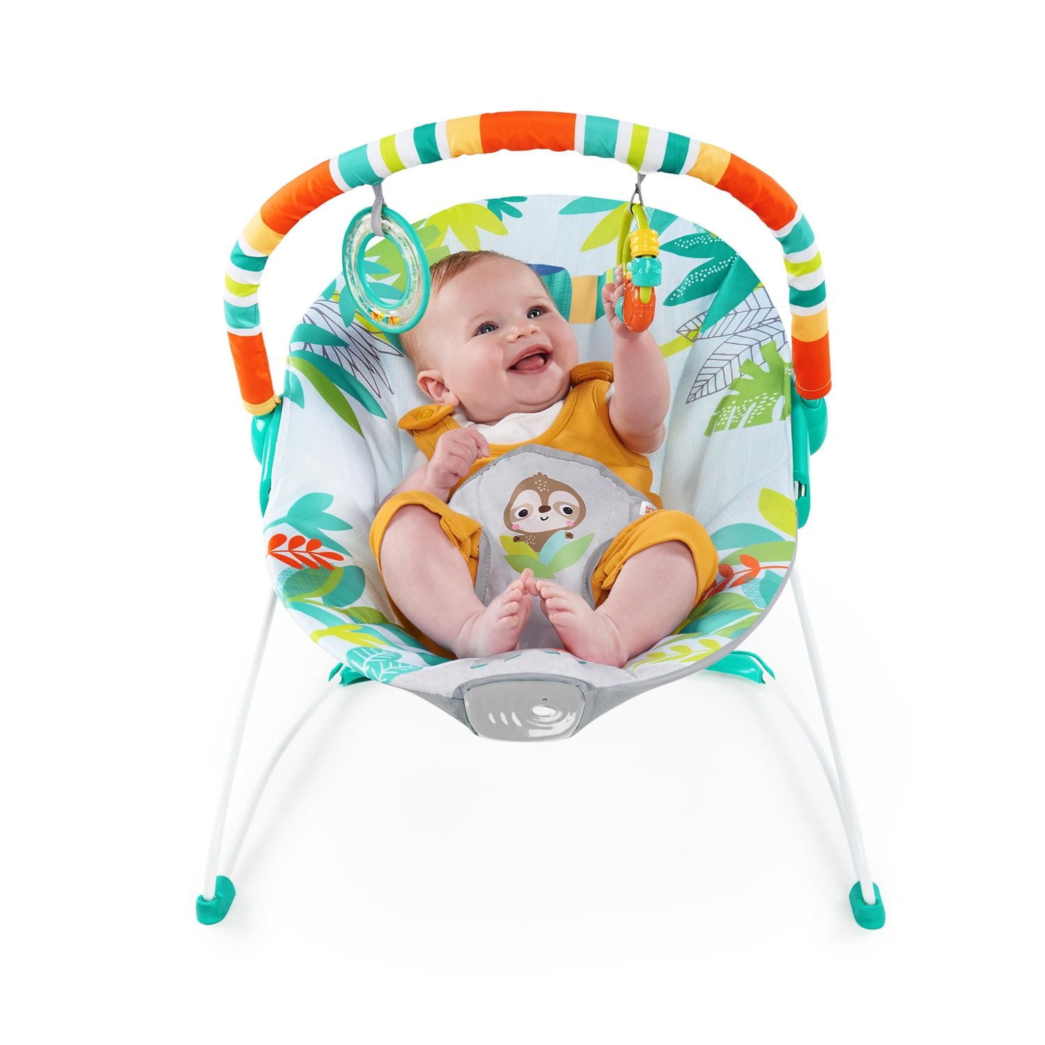 Bright Starts Rainforest Vibes Vibrating Bouncer, 0 - 6 months