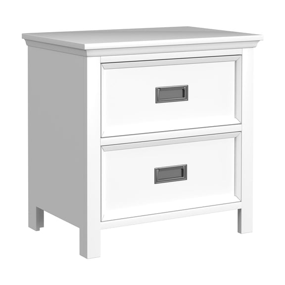 Brooklyn Kids 2-Drawer Nightstand with USB in White