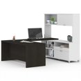 thumbnail image 3 of Bestar 120880-32 Pro-Linea U-Desk with Hutch - White & Deep Grey - 71.10 x 68.80 x 89.00 in., 3 of 6