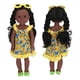 thumbnail image 4 of Muñeca de niña negra muñeca de niña realista de vinilo para niños de 15 pulgadas con gafas de vestir regalo de cumpleaños juguete para juego de imitación ANGGREK  Otros, 4 of 8