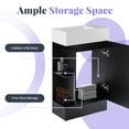 thumbnail image 5 of 19" Durable Compact Freestanding Cabinet, Bathroom Storage Unit with Adjustable Shelf, Modern Small Bathroom Vanity with Ceramic Sink for Bathroom, Black, 5 of 9