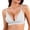 White, variant on Womens Triangle Lace Bra Scalloped Floral V Neck Adjustable Thin Straps Wireless Mild Supportive Comfortable Daily Layering Everyday Bras