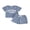 Blue, variant on Toddler Baby Boys Birthday Outfits 1 2 3 4 Years Old Birthday Summer Clothes Birthday Dude Letter Embroidery Short Sleeves T-Shirt and Elastic Waist Pockets Shorts Set