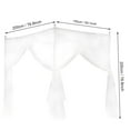 thumbnail image 1 of Toldo de Cama de Princesa con 4 Esquinas Cortina de Cama de Poliéster Cortina de Cama de Malla Transpirable Diseño de Encaje de Red Red de Cama de Estilo Princesa para ANGGREK  Otros, 1 of 8