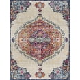 thumbnail image 4 of Hauteloom Tigris Collection Pasha Oriental Farmhouse Hallway, Entryway, Kitchen Runner Rug - Vintage Distressed - Boho Chic Medallion Pattern - Beige, Ivory, Orange, Purple - 2'7" x 7'3", 4 of 7