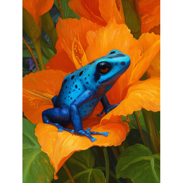 Qisvanset 12x16 Inch Exotic Birds Floral Canvas Print Wall Art