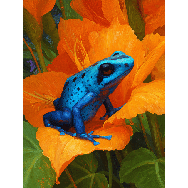 Qisvanset 12x16 Inch Exotic Birds Floral Canvas Print Wall Art