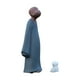 thumbnail image 1 of Figura de monje, estatua de monje, robusta, linda, con perro pequeño, adorno de estatua de arcilla morada 85 cm x 55 cm x 202 cm, 1 of 9