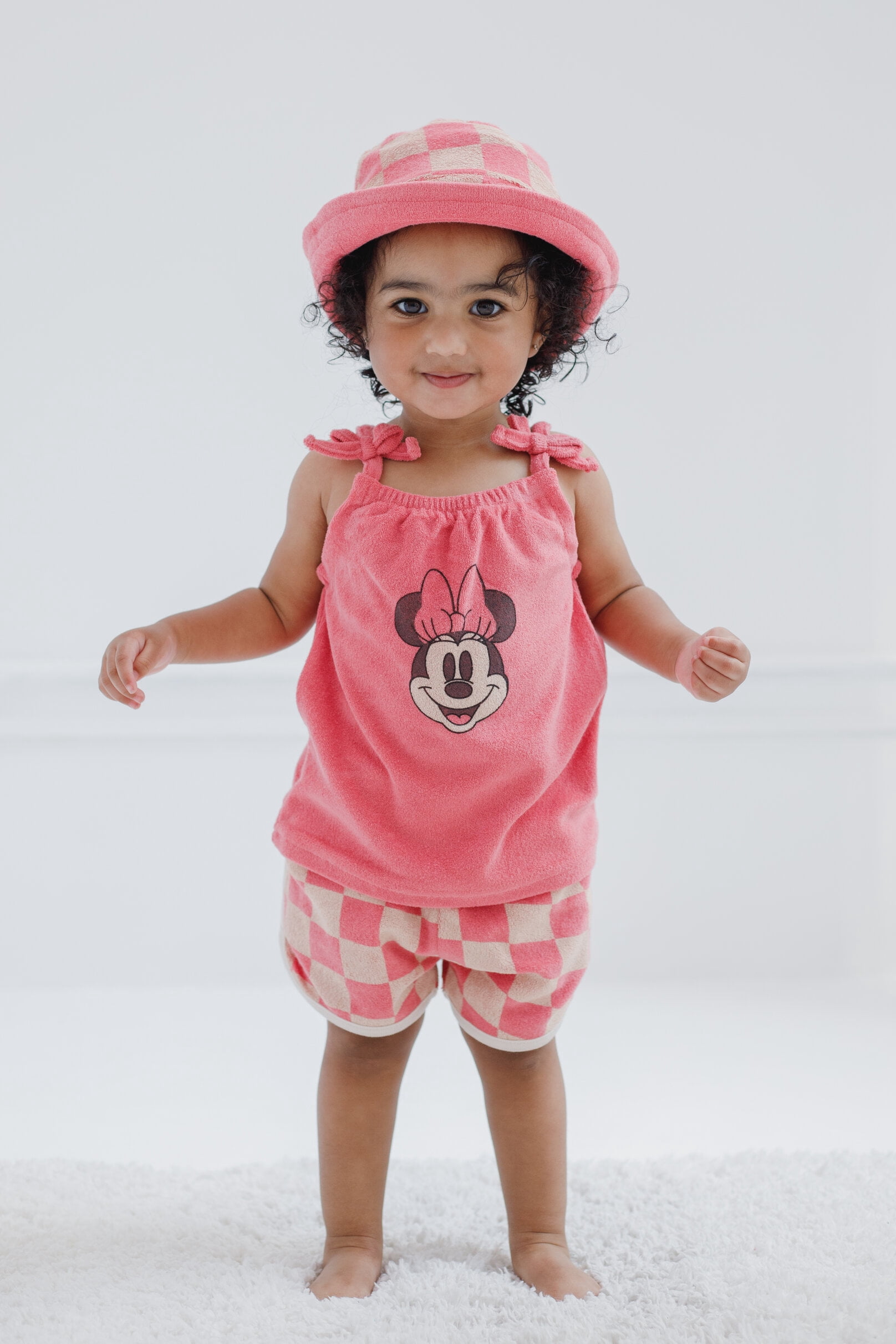 Disney Minnie Mouse Baby Girls' 3-Piece Tank Top and Shorts Set Minnie Mouse Red