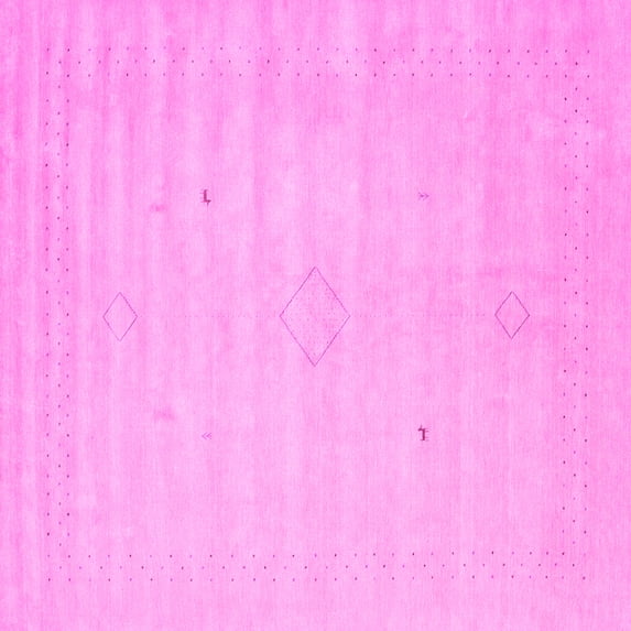Ahgly Company Indoor Square Solid Pink Modern Area Rugs, 8' Square