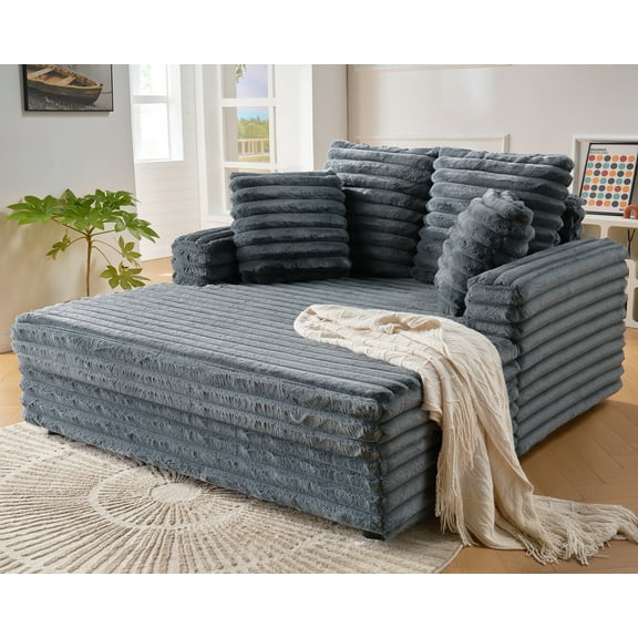 VanAcc 58-Inch Plush Chaise Lounge
