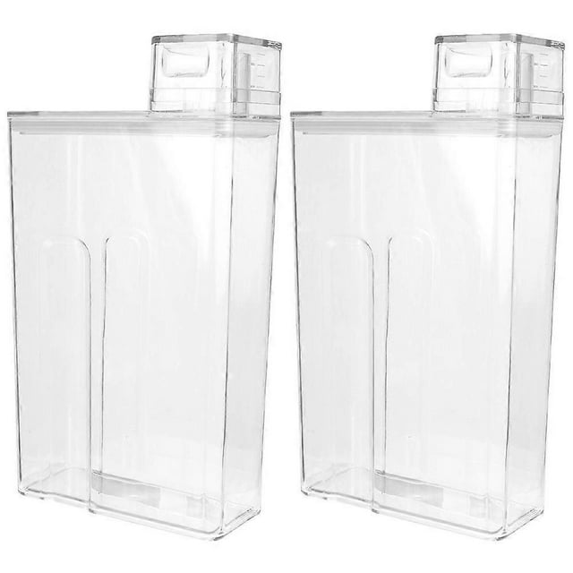 2Pcs Laundry Detergent Dispenser Reusable Empty Bottles Laundry Washing Up Powder Container