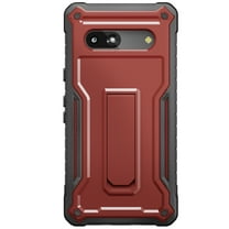 ExoGuard For  Google Pixel 7A Case, Rubber Shockproof Full-Body Phone Case with Kickstand (Red)