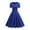 Blue, variant on Efsteb Cocktail Dresses For Women Vintage 1950s Dress Short Sleeve V Neck Swing Dress Wedding Guest Party Dresses (Green,XXL)