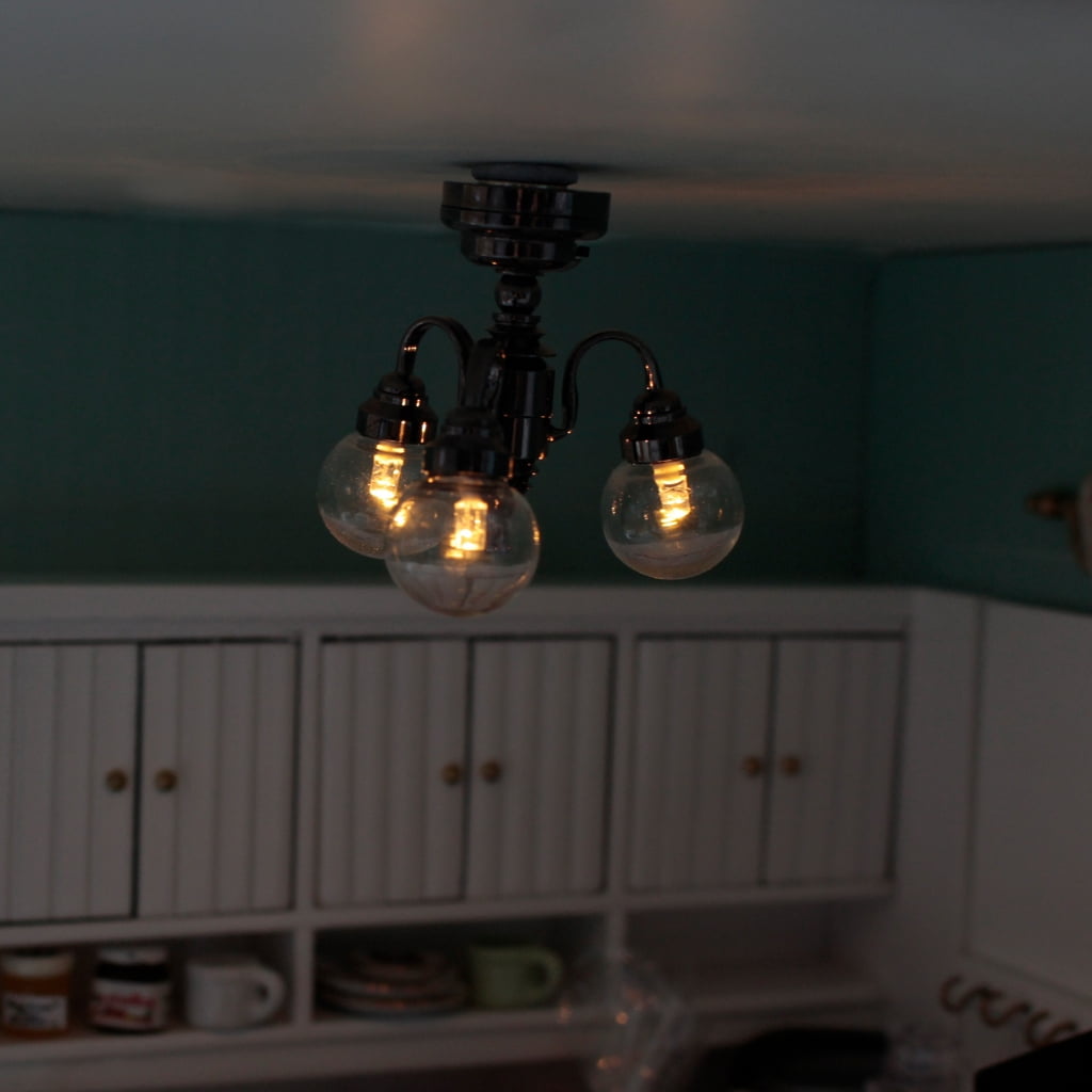 KUFptva Chandelier Model Bedroom Ceiling Light Miniature Lamp Model Accessories Role Play Furnishings Lighting Toy Doll House
