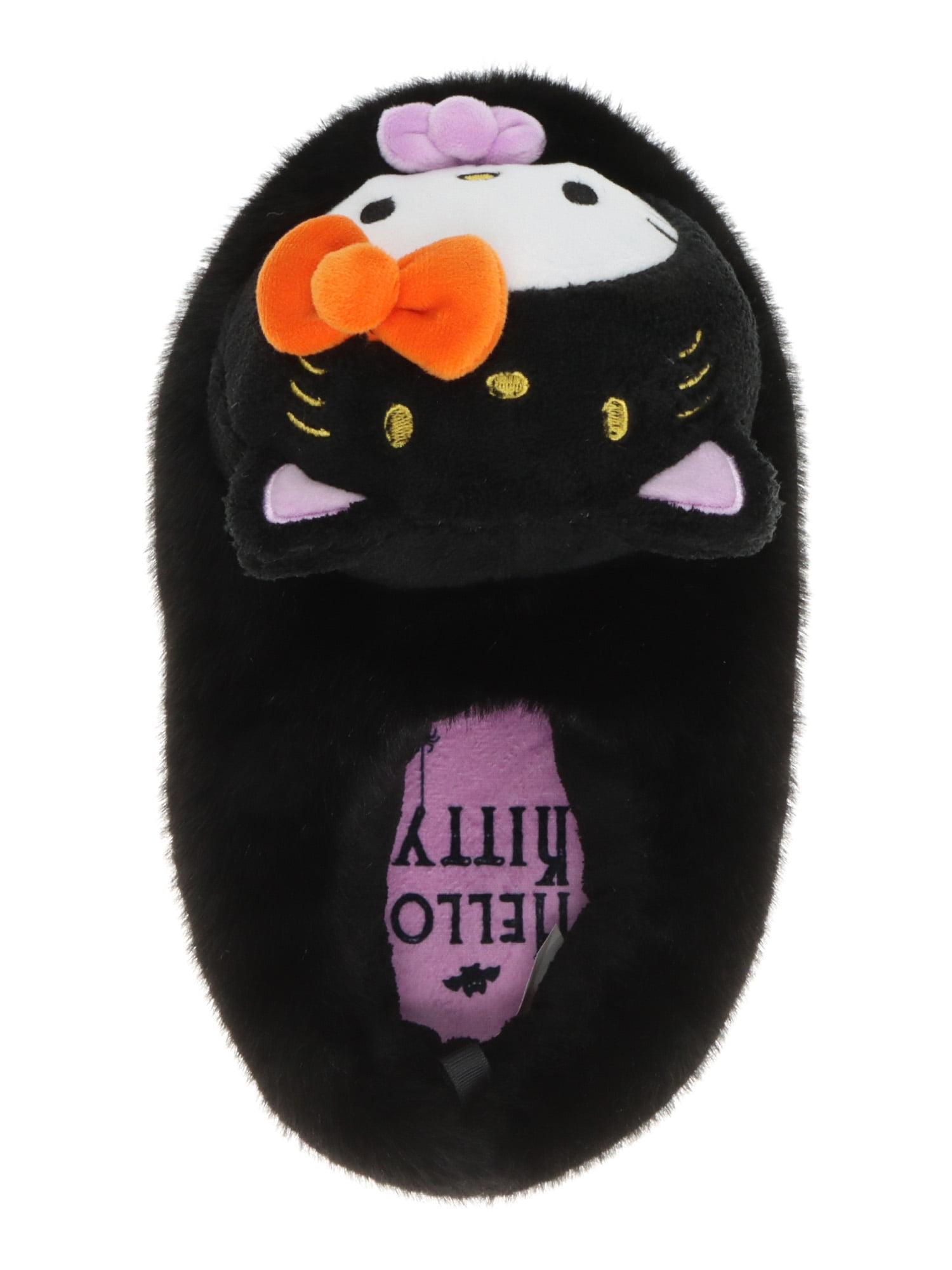Hello Kitty® by Sanrio® Women's Halloween Black Cat Costumed Plush Slippers
