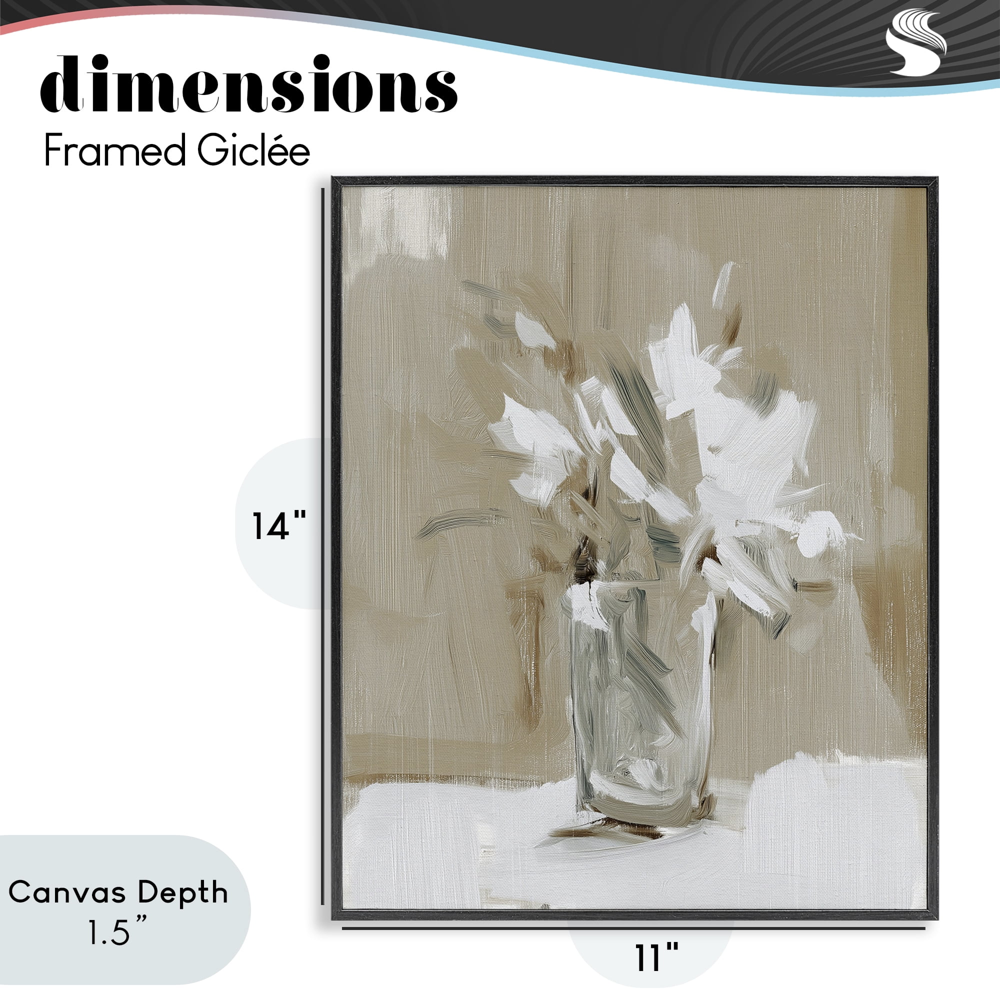 Stupell Industries Pure Forms Still Life Black Framed Giclee Art, design by Svetlana Aleynikova