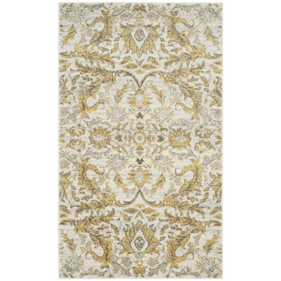 SAFAVIEH Evoke Ksenija Floral Area Rug, Ivory/Gold, 3' x 5'