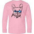 thumbnail image 3 of Inktastic French Bulldog Portrait with Sunglasses Long Sleeve Youth T-Shirt, 3 of 5