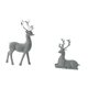 thumbnail image 2 of Juego de 2 Estatuas de Ciervos Soledad Decorativas Plateado, 2 of 10