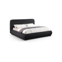 Meridian Furniture Rigby Black Boucle Fabric Queen Bed