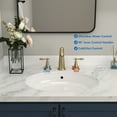 thumbnail image 6 of Logmey Bathroom Sink Faucet Double Handles with Pop Up Drainer in Gold, 6 of 9