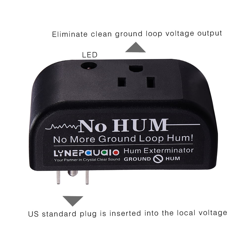 ammoon LINEPAUDIO Buzz Eliminator AC Ground Loop Noise Eliminator Plug-In AC Buzz Killer Hum Eliminator Noise Canceller