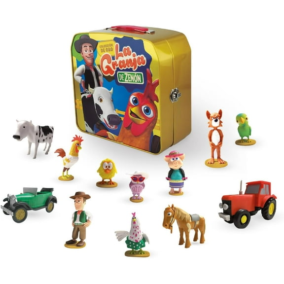 La Granja De Zenon 12 Collectible Adventure Action Figures Set in Tin Box