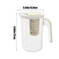 thumbnail image 3 of Cold Brew Water Kettle 88.72oz Large Capacity | Refrigerator Safe Plastic Pitcher for Iced Tea/Lemonade/Fruit Infusions (White/Yellow 1.76lb)​, 3 of 6