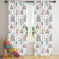 thumbnail image 5 of Blackout Kids Curtains,White Princess Castle Pattern Childrens Insulated Curtains Set Of 2,Bedroom Essentials,Toddler Room Decor 42"x84", 5 of 5