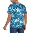 thumbnail image 2 of Uemuo Blue Tie Dye Print Mens Polo Shirts Baseball T-shirt Performance Short Sleeve Golf Shirt Moisture Wicking Athletic Casual Collared T-Shirt-3X-Large, 2 of 7