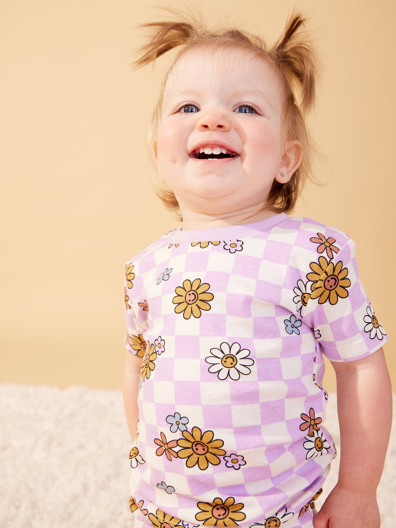 Little Star 100% Organic Cotton 4Pc Toddler Girl Snug Fit Pajamas