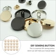 thumbnail image 2 of 50 Pcs Metal Coat Buttons Sewing Buttons Coat Sewing Button Overcoat Button Jean Button Round Buttons Men and Women, 2 of 6