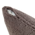 thumbnail image 4 of 24" x 24" Sherpa Throw Pillow Cover in Fossil Gray, 4 of 5