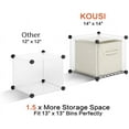 thumbnail image 2 of Portable Storage Cubes-14 x14 Cube (12 Cubes)-More Stable (add Metal Panel) Cube Shelves with Doors, Modular Bookshelf UnitsClothes Storage ShelvesRoom Organizer for Cubby Cube, 2 of 7