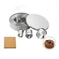 thumbnail image 4 of Cookie Biscuit Cutter Set  12 Graduated Circle Pastry Dough Cutters  430 Stainless Steel  Silver, 4 of 5