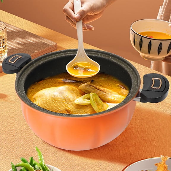 QHUDLV 8L Large Capacity Pumpkin Micro Pressure Pot Household Cooker/steamer Pot Non Cooking Stick Pot Stew Soup
