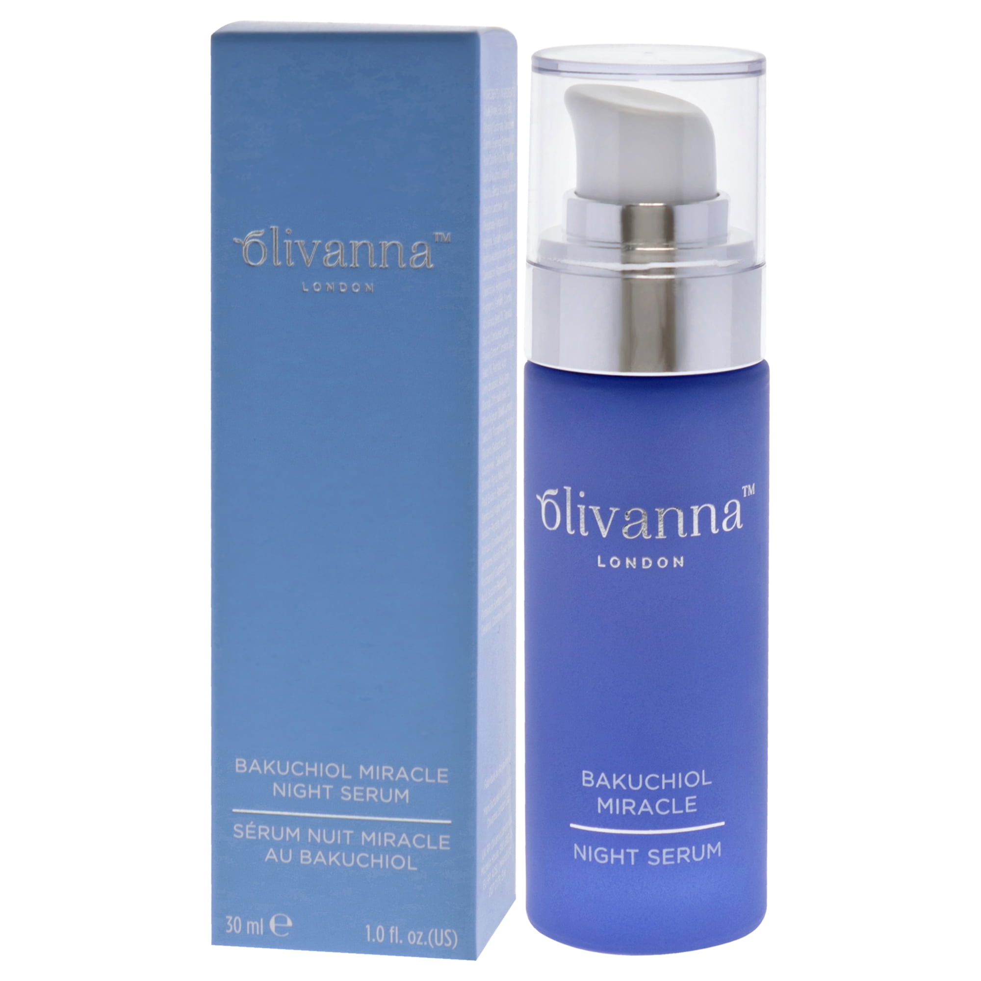 Olivanna Bakuchiol Miracle Night Serum, Face Serum Anti Aging, 1 oz
