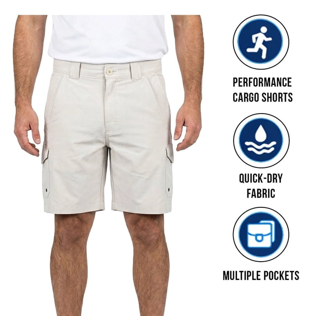 Bimini Bay Outfitters Men's Sandstone Short Bluefin II Performance Cargo (S01)