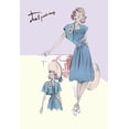 thumbnail image 2 of Unknown 14x18 White Modern Wood Framed Museum Art Print Titled - Spring Dress with Flowers, 1947, 2 of 4