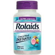 Rolaids Ultra Strength Tablets, Fruit 72 ea (Pack of 4)