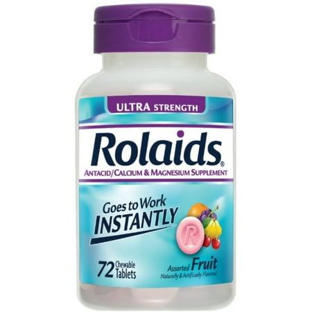 Rolaids Ultra Strength Tablets, Fruit 72 ea (Pack of 4)