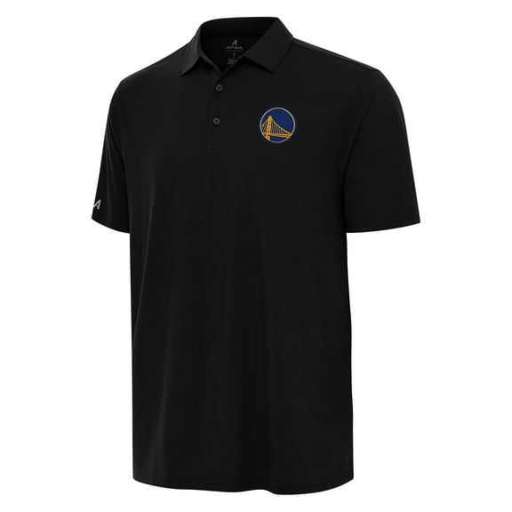Men's Antigua Black Golden State Warriors Era Polo