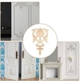 thumbnail image 6 of 2pcs Wood Appliques Decorative Corner Onlays Universal for Bed Door Unpainted Wooden Carving Decals Wall Decoration Appliques, 6 of 11